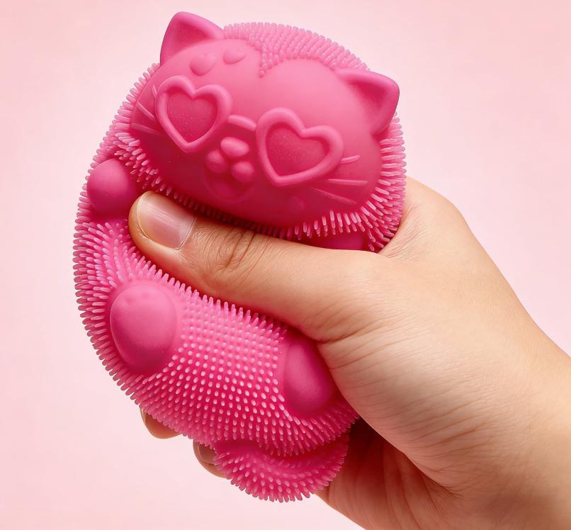 NeeDoh Cute Pet Squeeze Cat-Shaped Stress Relief Toy