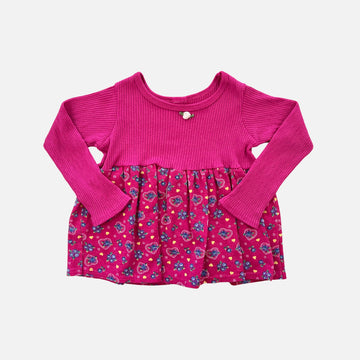 (Pre-Worn) Vintage Magenta Pink Long Sleeve Dress 2T