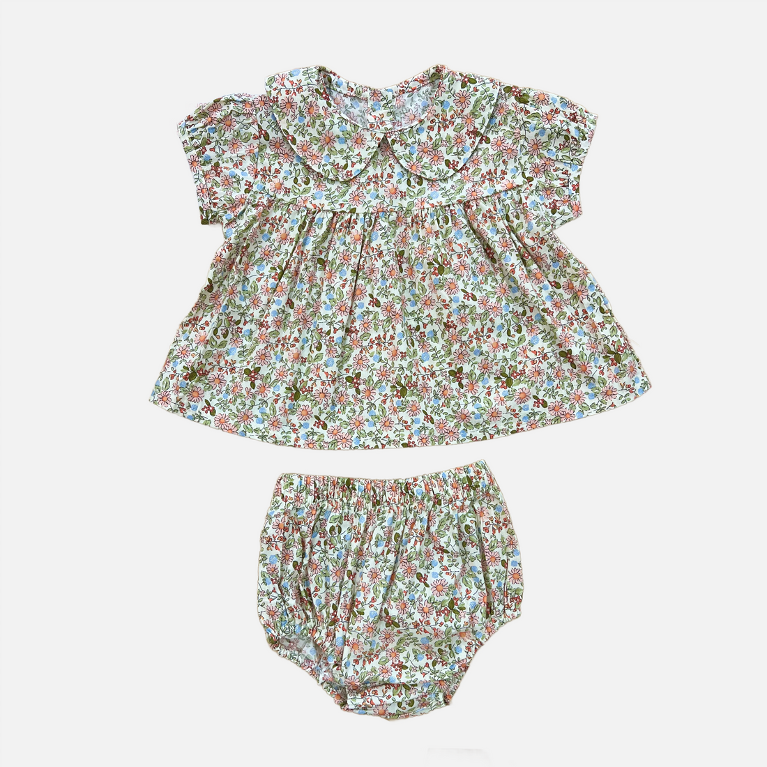 Baby Flower Garden Blouse & Bloomer Set