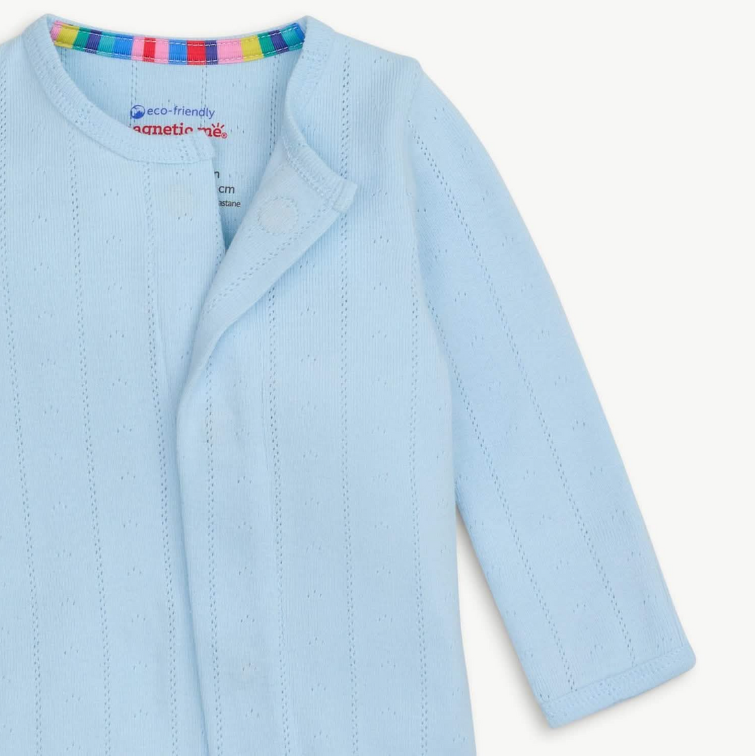 Love Lines Blue Pointelle Footie