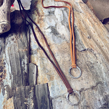 circle positive men's rugged sterling silver karma circle necklace