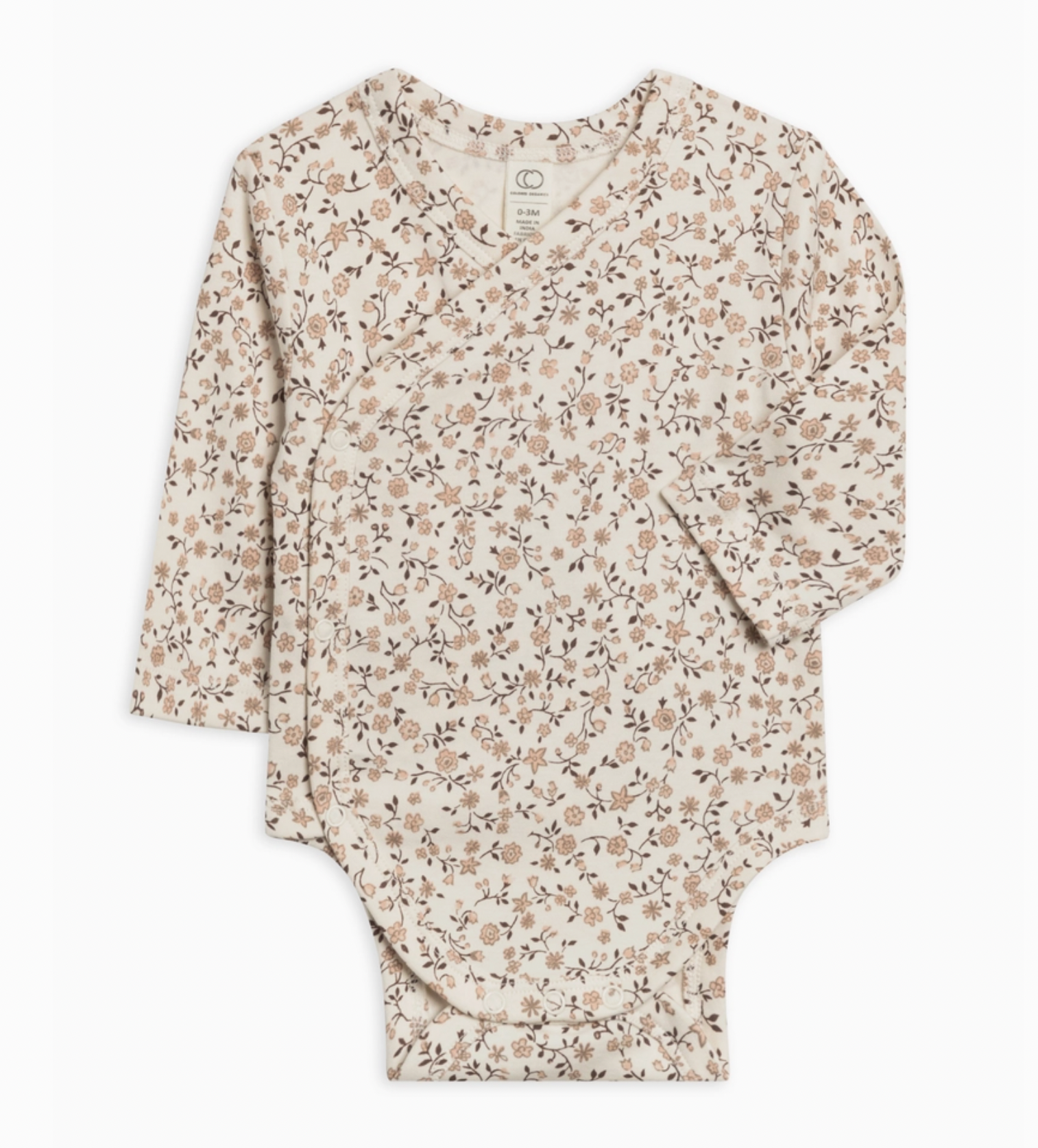 Kai Kimono Bodysuit - Primrose Floral / Chestnut + Taupe