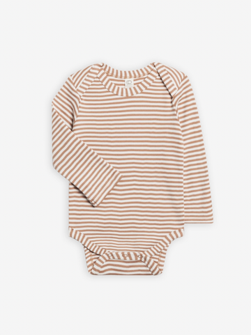 Organic Baby River Bodysuit - Truffle Stripe