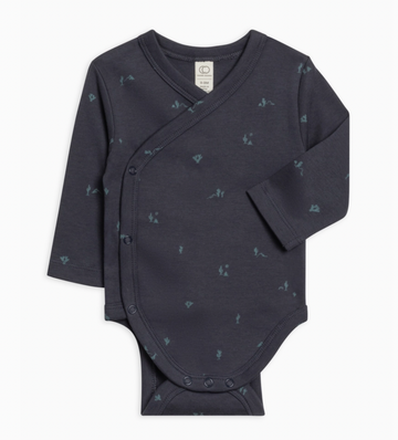 Kai Kimono Bodysuit - Cactus / Navy + Teal