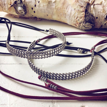 intertwine  boho lattice choker necklace