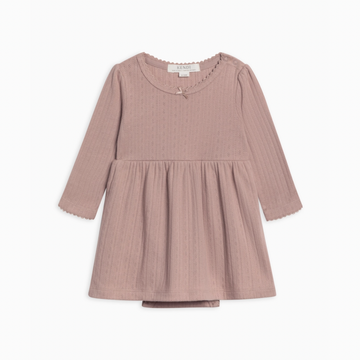 Willa Pointelle Bodysuit Dress - Wren