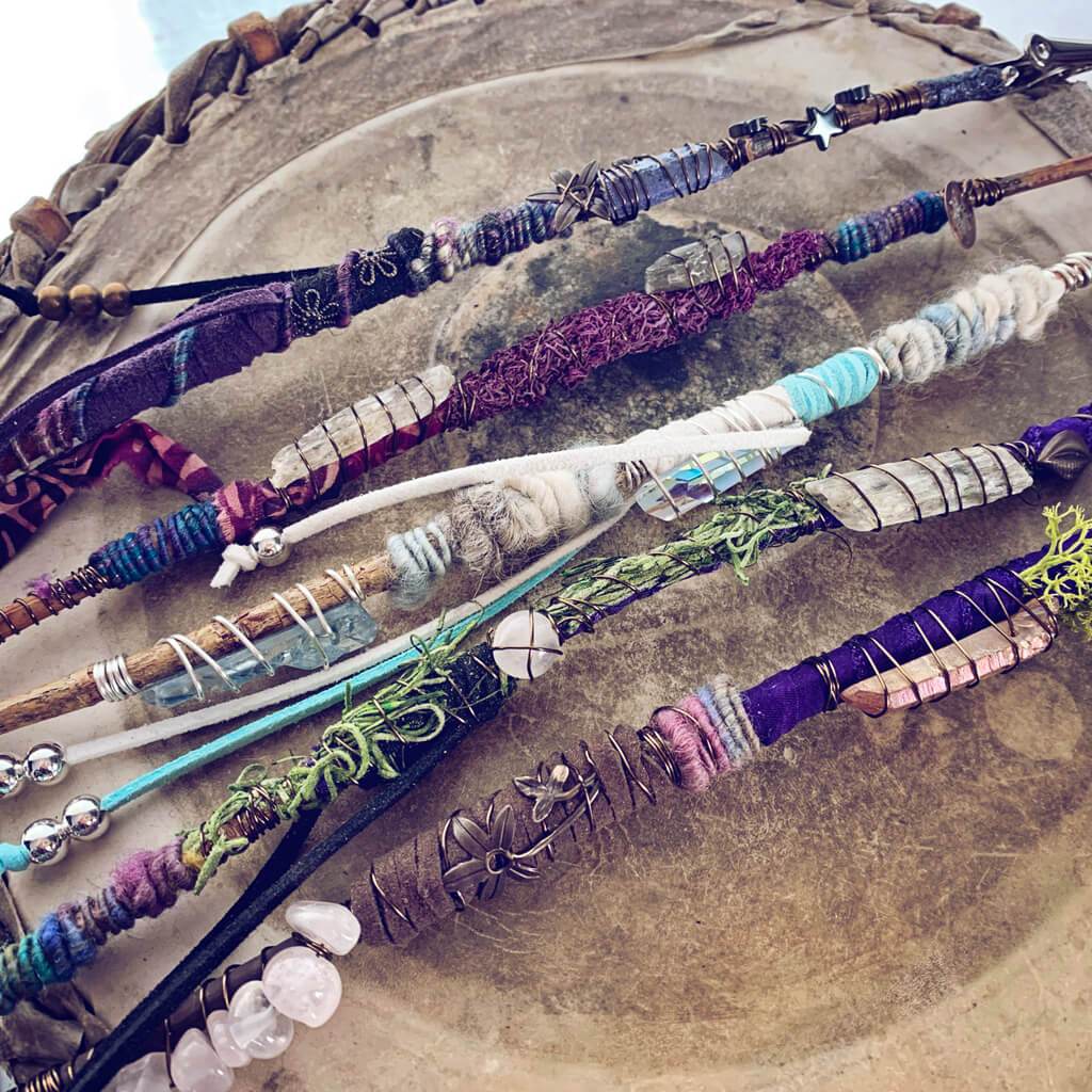 magick smoke // willow branch crystal wands