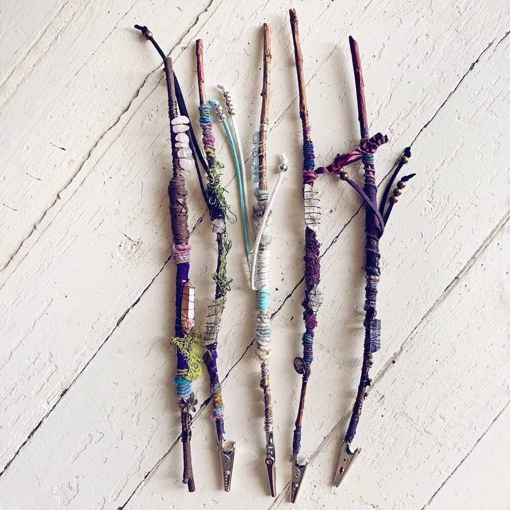 magick smoke // willow branch crystal wands