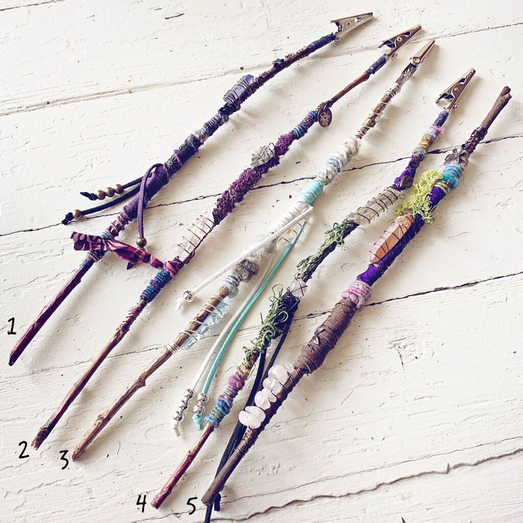 magick smoke // willow branch crystal wands