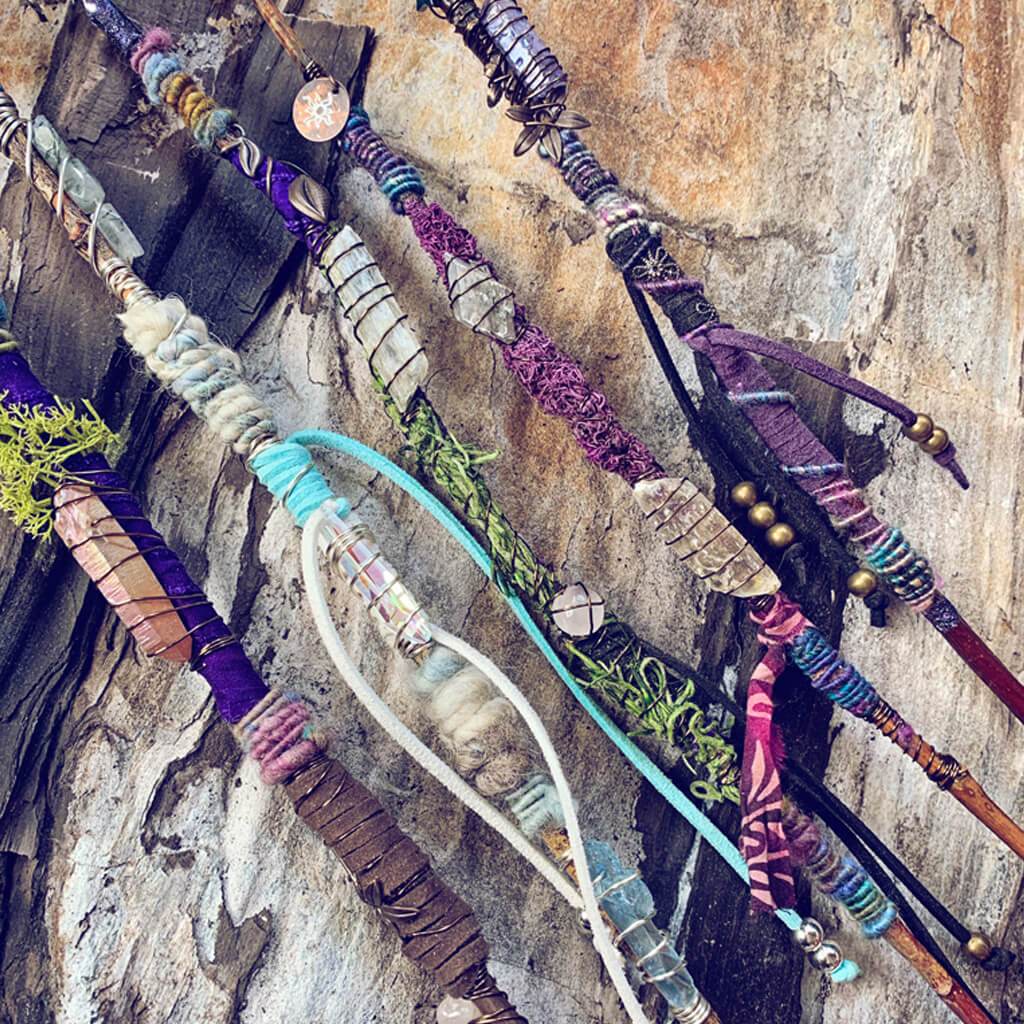 magick smoke // willow branch crystal wands