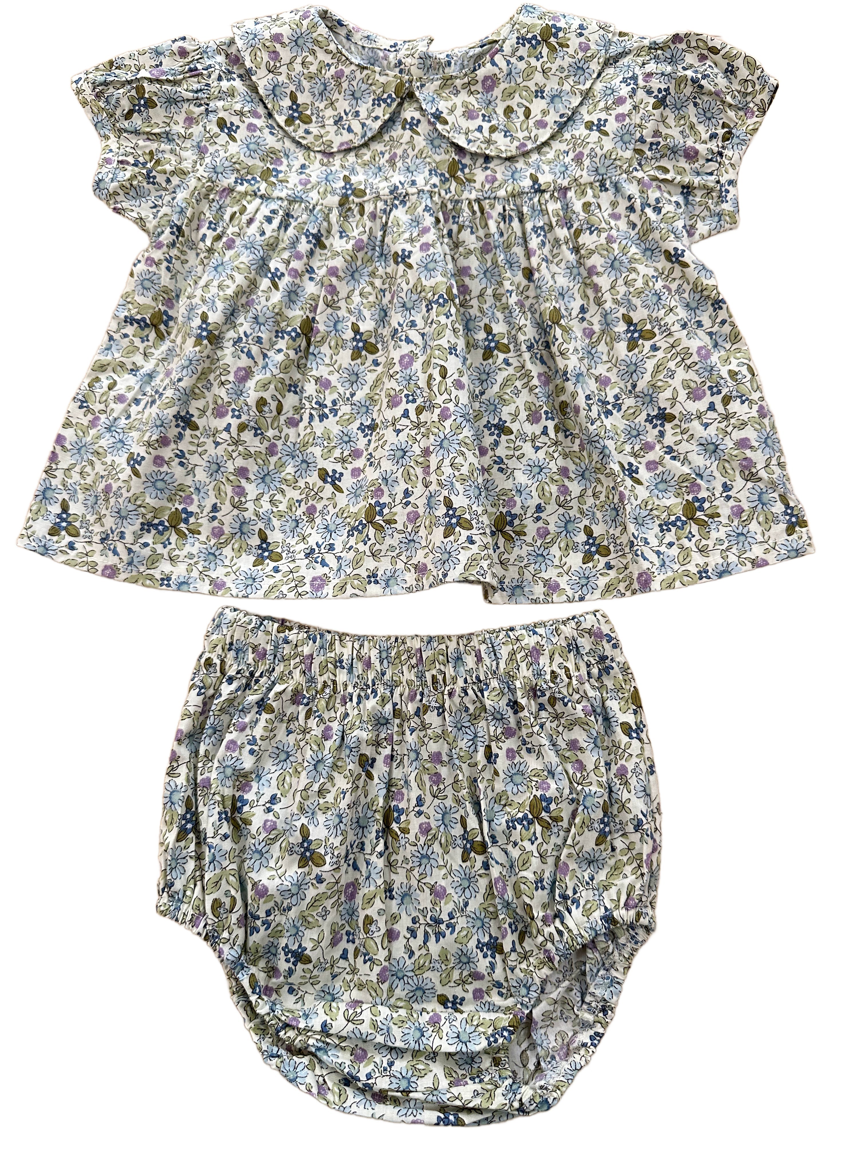 Baby Flower Garden Blouse & Bloomer Set