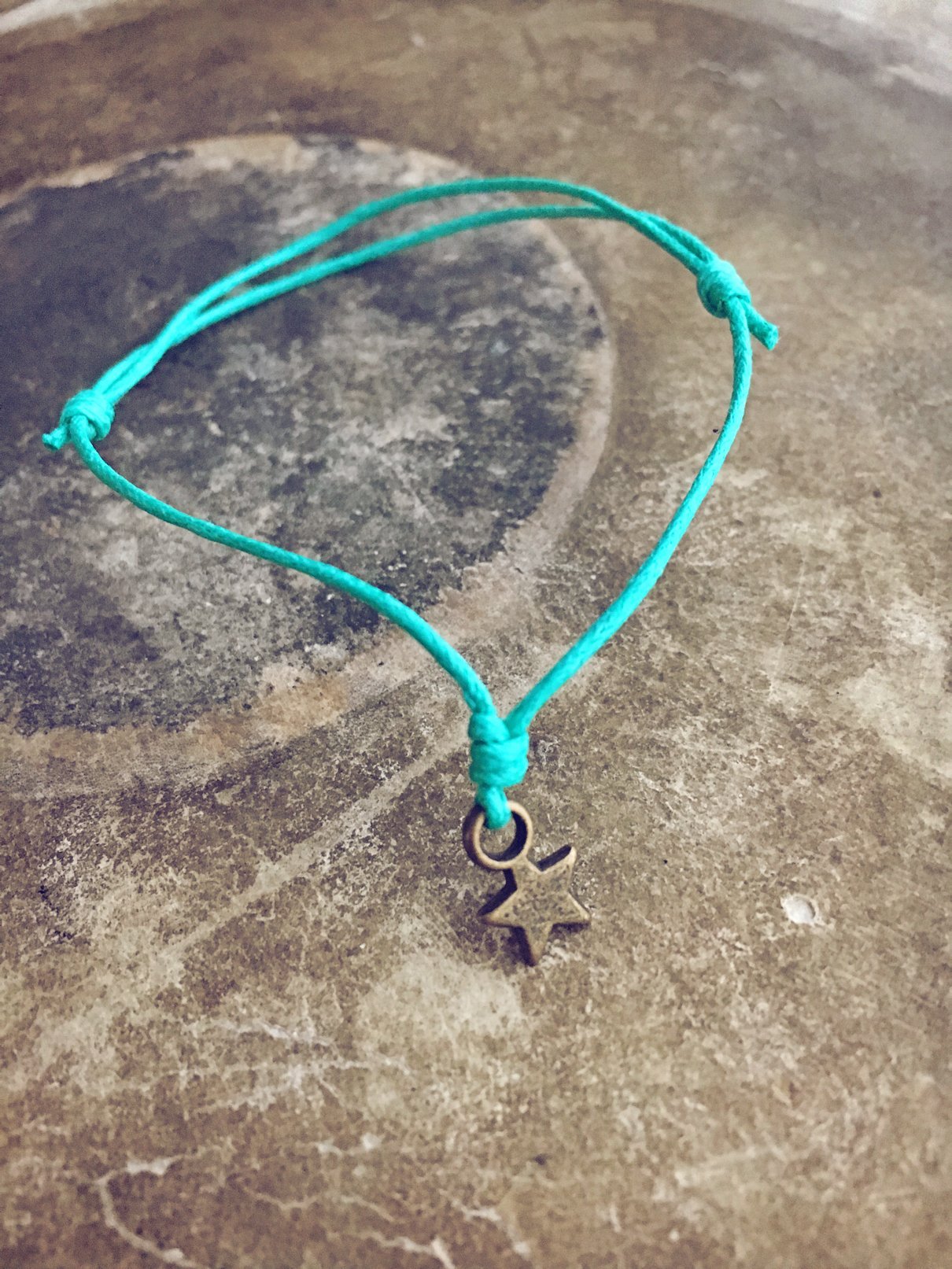 shoreline - brass star wish bracelet