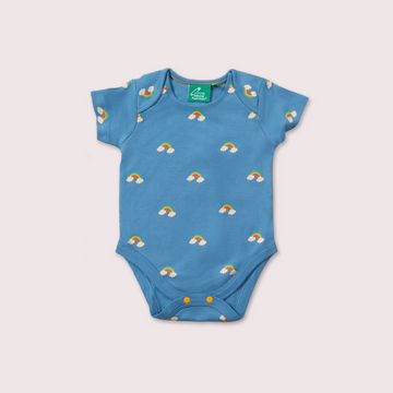 Blue Rainbows Organic Baby Bodysuit