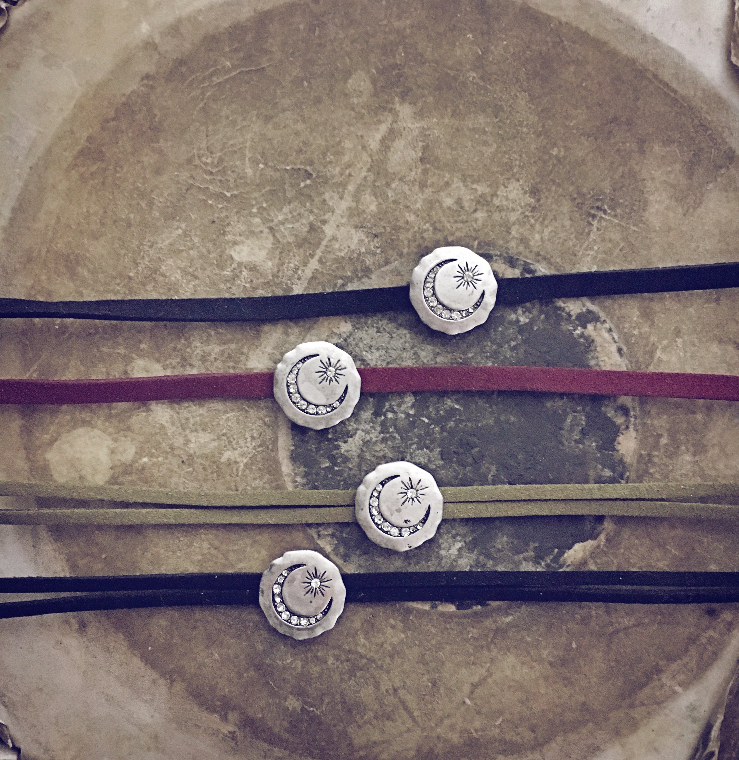 sparkle  crescent moon & star choker necklace