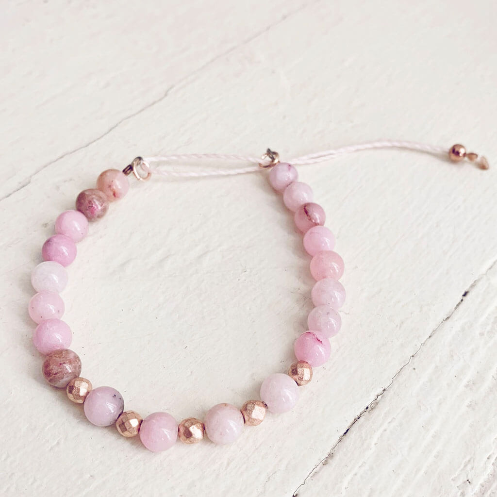 tiny treasure // mini gemstone bead stacker bracelet