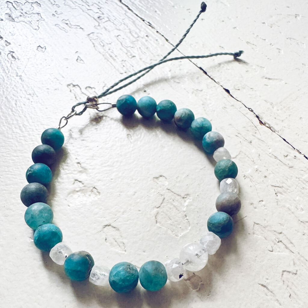 tiny treasure // mini gemstone bead stacker bracelet