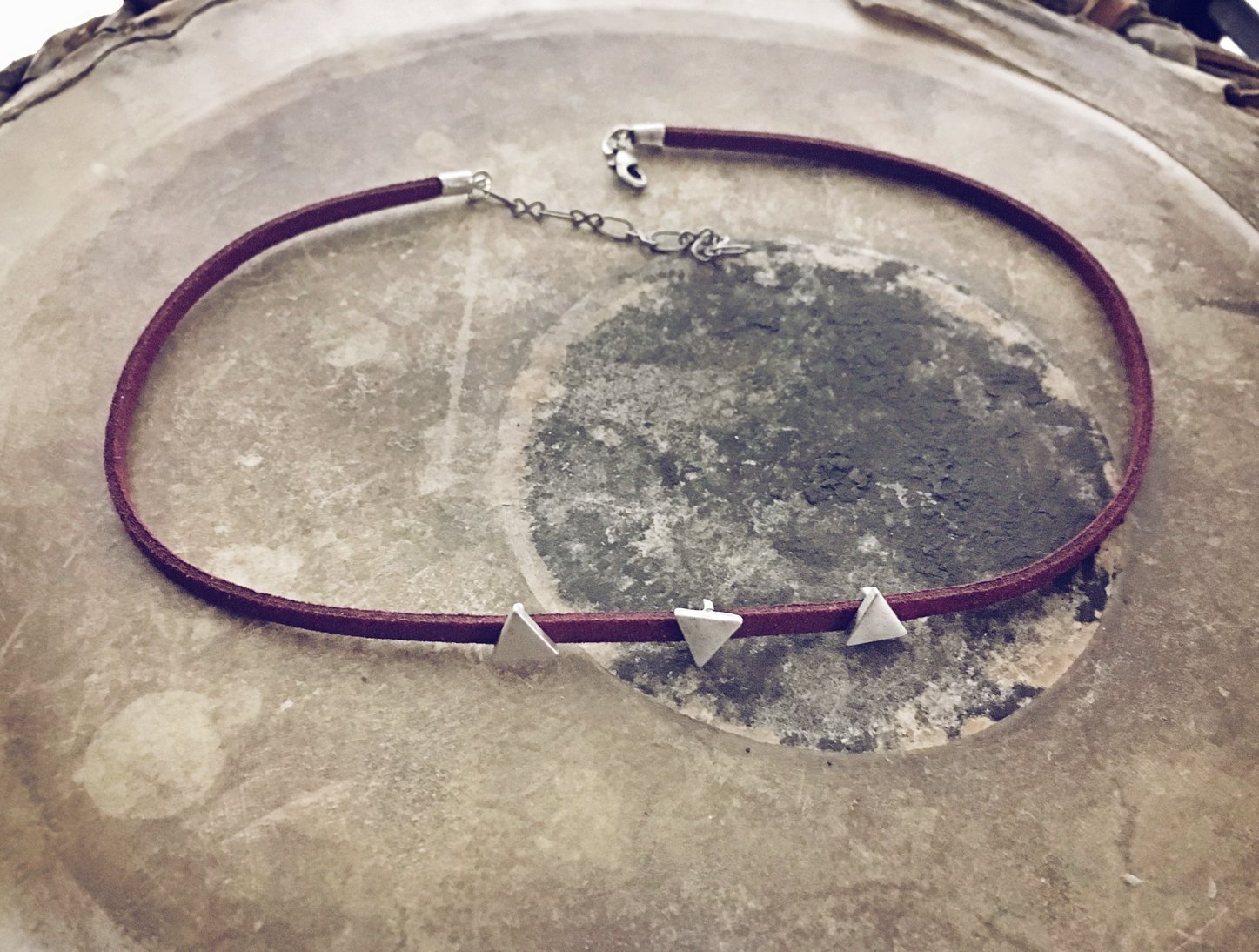 triangle slide choker necklace  choice of colours