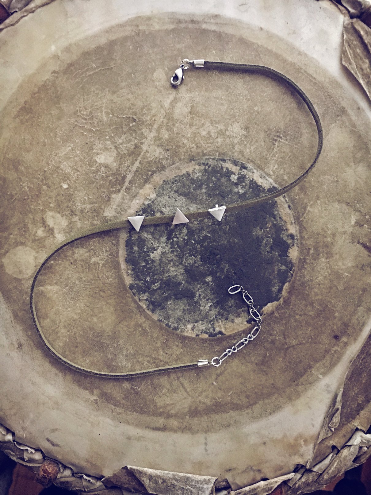 triangle slide choker necklace  choice of colours