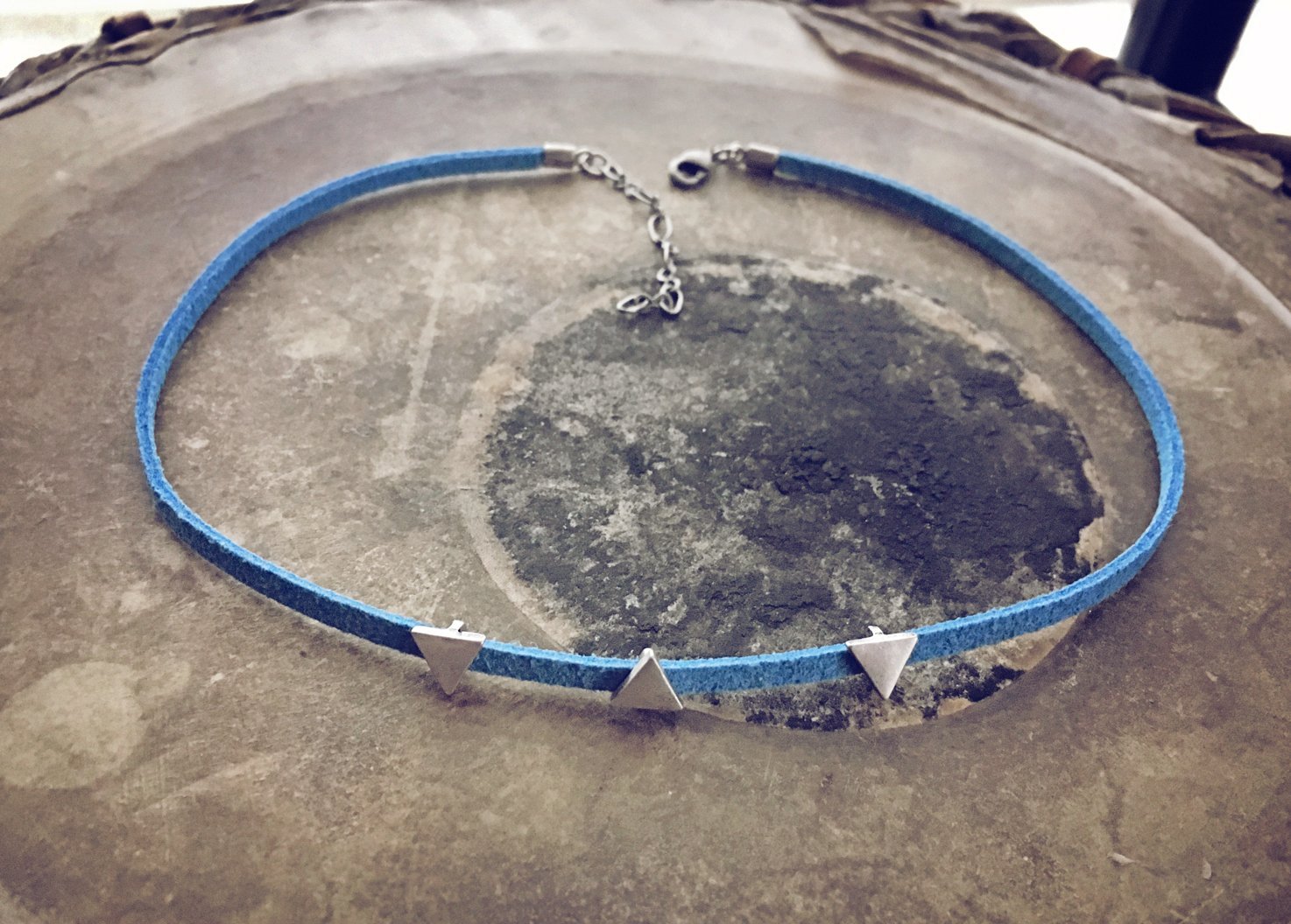 triangle slide choker necklace  choice of colours