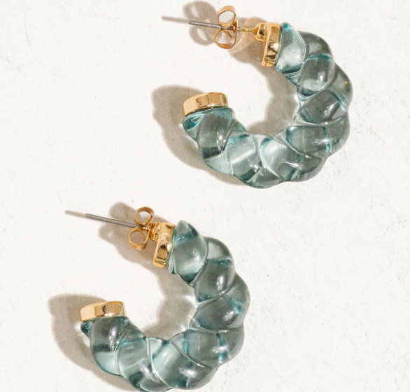 Ruby Summer Braided C-Hoop Earring