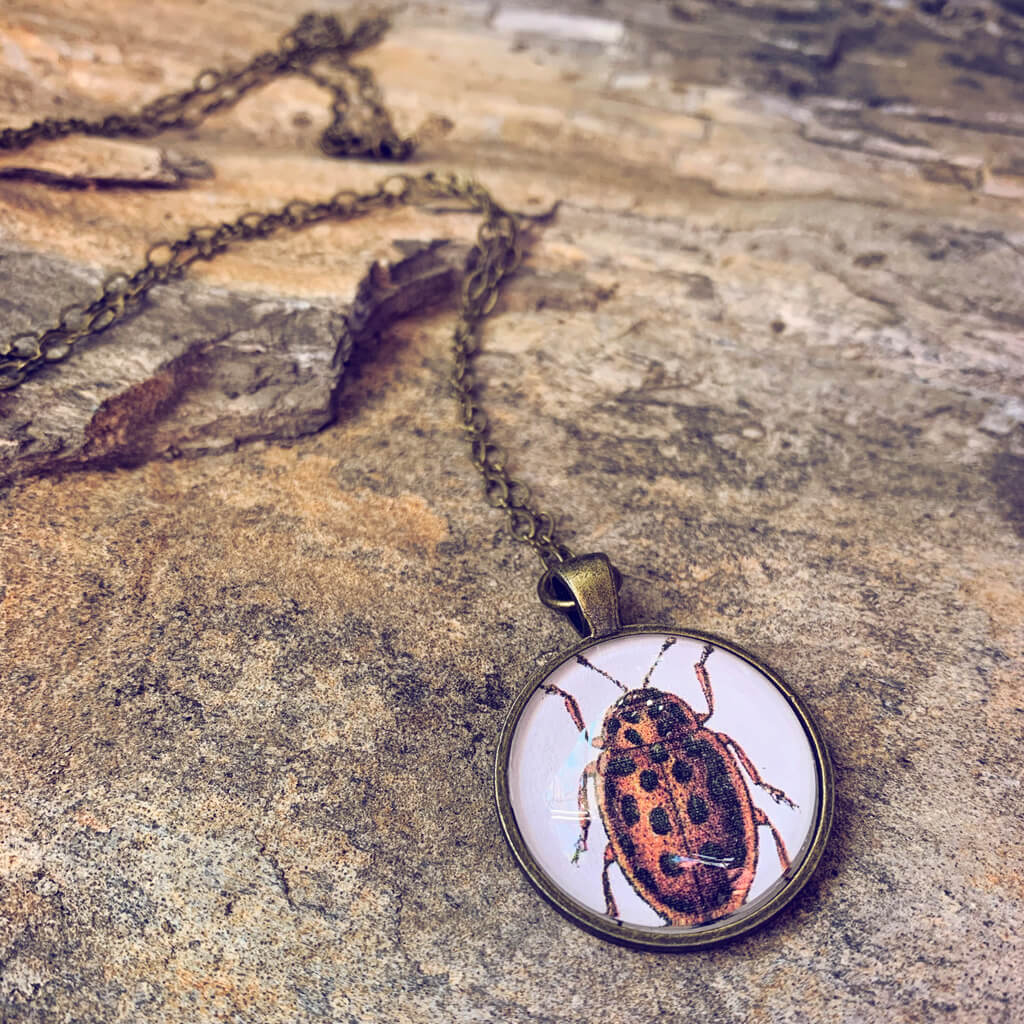 insecta bug, bee or fly pendant necklace